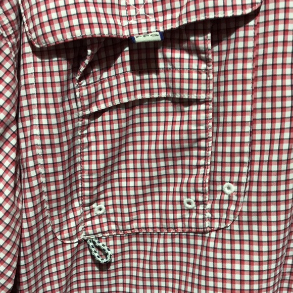 Columbia men’s Super Bahama red long sleeve button down shirt (size XL). - Picture 5 of 11